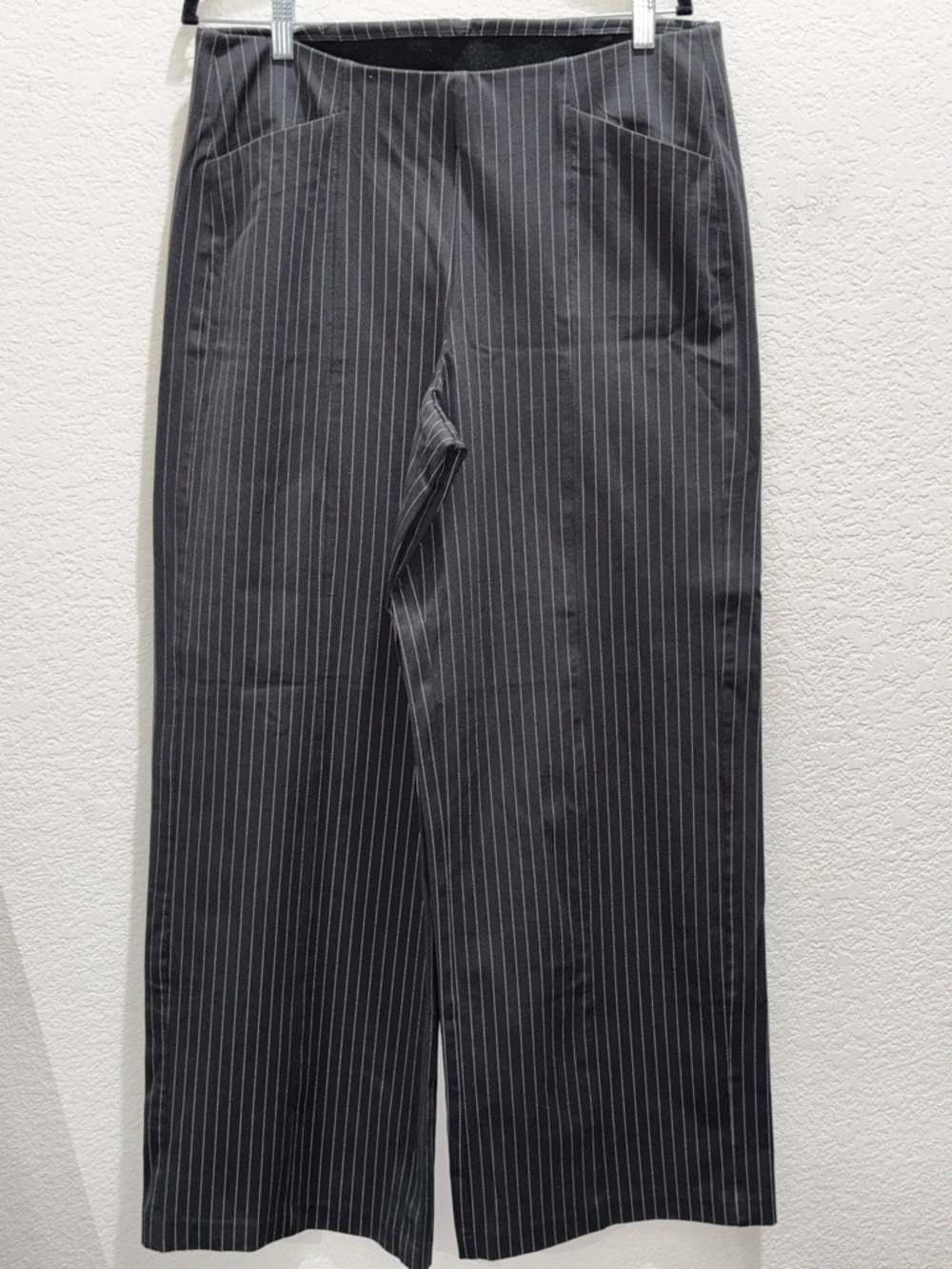 Old Navy Black Pinstripe Wide-Leg Trousers